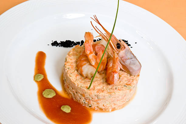 istock Gourmet seafood with shrimp in restaurant. 95246825