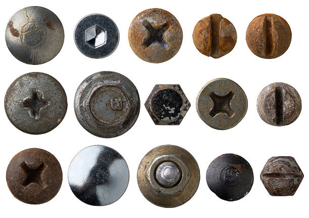 istock Different types of screw and bolt head 95246983