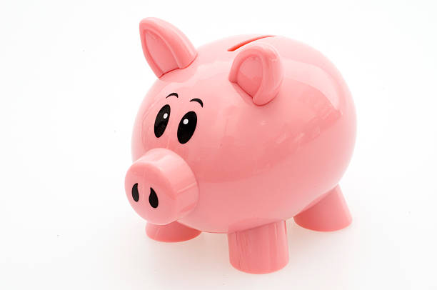 istock Pink Piggy Bank Isolated 95247392