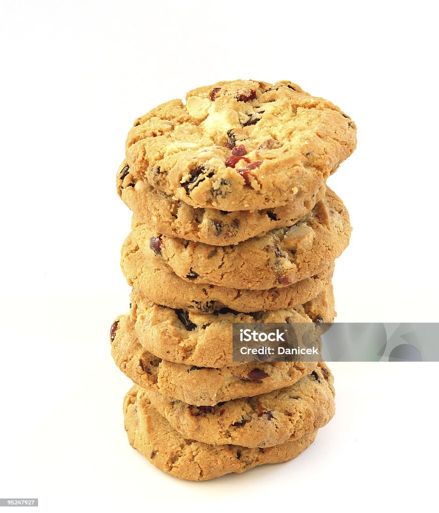 Pile de biscuits et chocolat noisette et canneberges - Photo de Aliment libre de droits