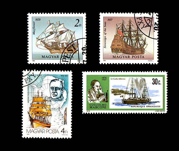 plachtění vysokých lodí a lodí s plachtami - guglielmo marconi - stock snímky, obrázky a fotky