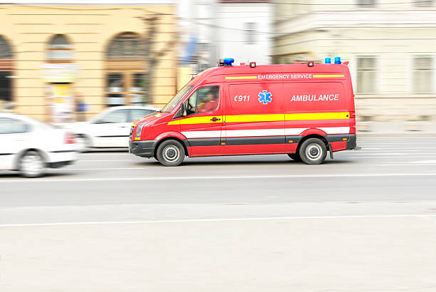 istock Ambulance rushing to accident scene. 95248044