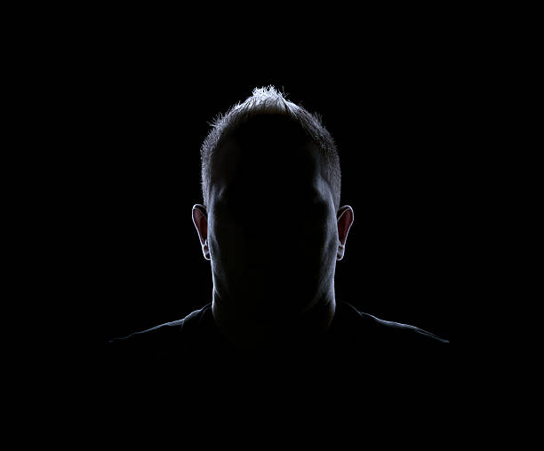 istock Man's Head Portrait in Dark Sourrounding 95248100