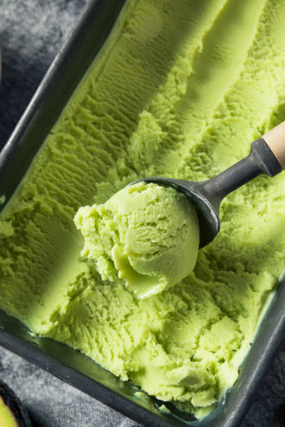 istock Homemade Green Organic Avocado Ice Cream 952496026