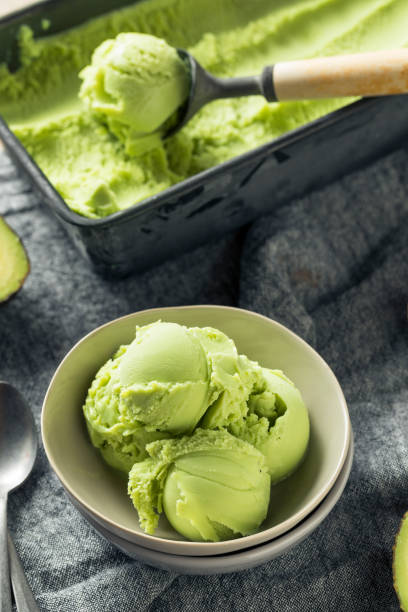 istock Homemade Green Organic Avocado Ice Cream 952496094
