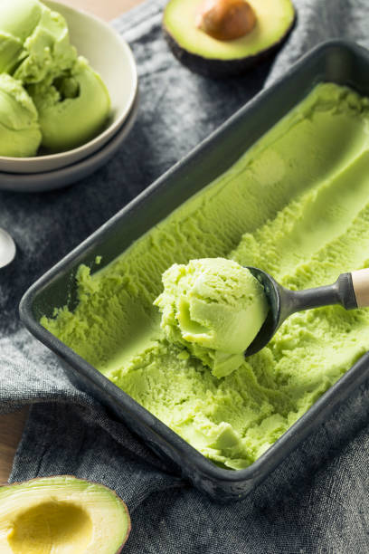 istock Homemade Green Organic Avocado Ice Cream 952496498