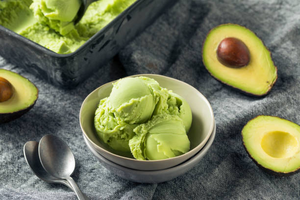 istock Homemade Green Organic Avocado Ice Cream 952496678