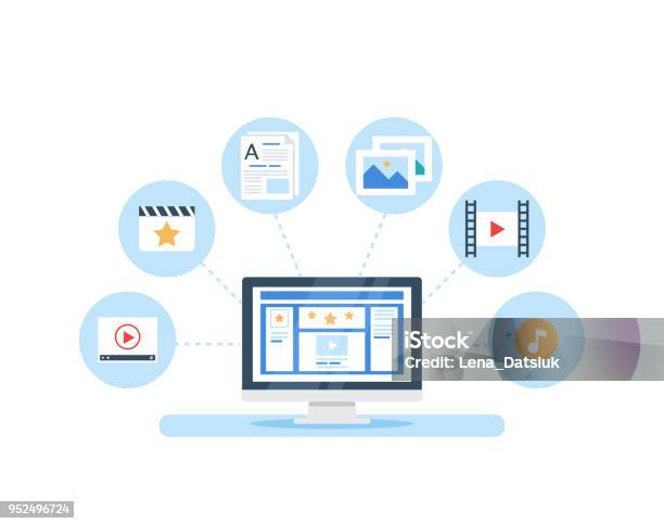 Smm Content Marketing And Blogging Concept In Flat Design Stock Illustration - Download Image Now