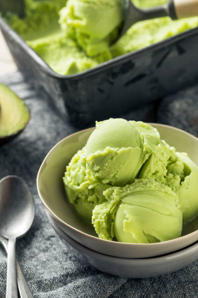 istock Homemade Green Organic Avocado Ice Cream 952496956