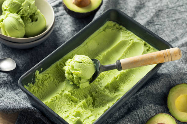 istock Homemade Green Organic Avocado Ice Cream 952499360