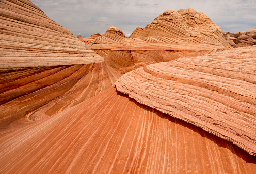 Beautiful patterns and textures in the sandstone near the Wave in Arizona