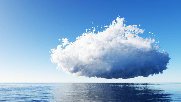 istock Blue sky with clouds over sea 3D remder 952518786