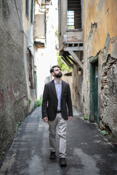 istock Bearded stylish man posing outdoors 952521968