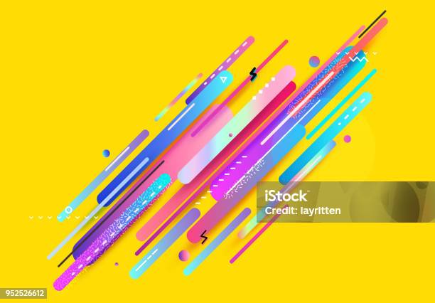 Modern Design Abstract Illustration Color Trend Elements Stock Illustration - Download Image Now