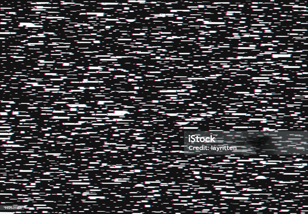 Graphics Screen Filure Glitch Digital Graphic Display Failure White Noise On A Black ...