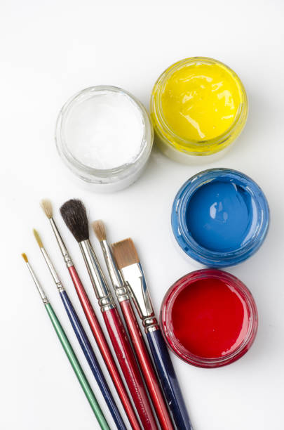 istock acrylic paint in glass jar 952532558