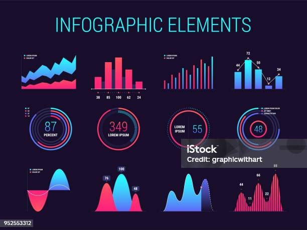 Infographic Charts And Diagrams Stock Illustration - Download Image Now - Graph, Infographic, Vector