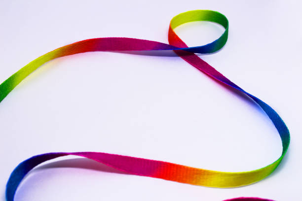 istock Multicolored ribbon, bright colors on a white background 952553672