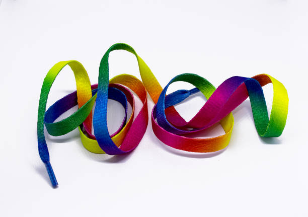 istock Multicolored ribbon, bright colors on a white background 952553706
