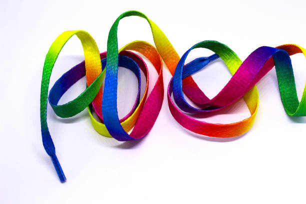 istock Multicolored ribbon, bright colors on a white background 952553718