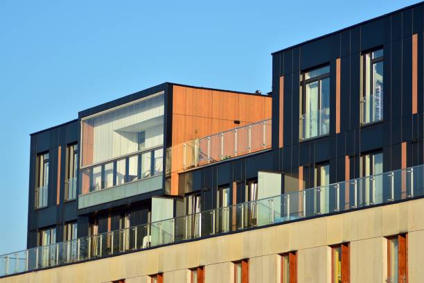 istock Contemporary residential building exterior in the daylight 952575686