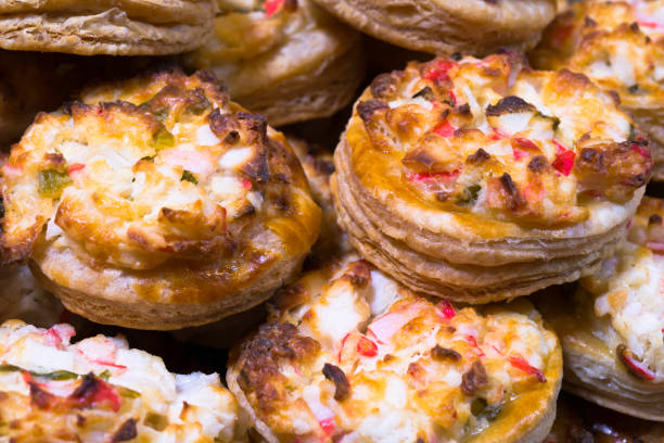 istock Puff pastry tartlets with crab cheese filling 952577566