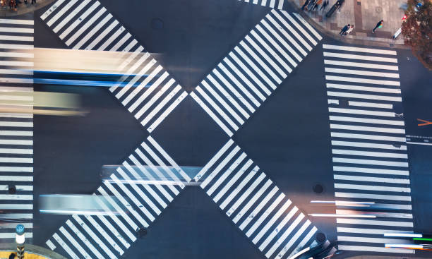 istock Aerial view of a big intersection in Tokyo 952590124