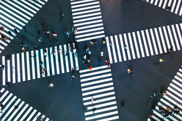 istock Aerial view of a big intersection in Tokyo 952590256