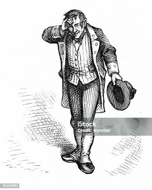 Чарльз Диккенс 1873 — стоковая векторная графика и другие изображения на тему Мужчины - Мужчины, Высокая шляпа, Викторианский стиль