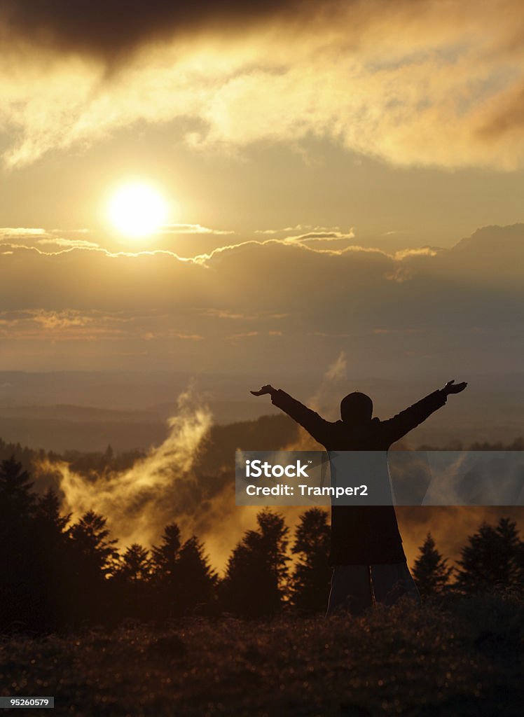 freedom and sunset  Spirituality Stock Photo