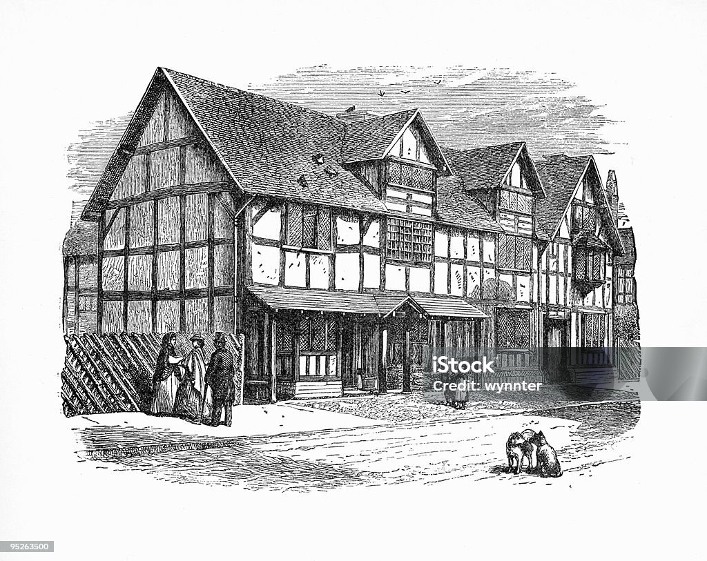 Shakespeare's Birthplace - Zbiór ilustracji royalty-free (Miejsce urodzenia)