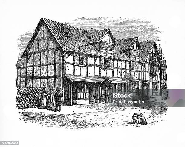 Shakespeares Birthplace - Stockowe grafiki wektorowe i więcej obrazów Miejsce urodzenia - Miejsce urodzenia, William Shakespeare, Europa - Lokalizacja geograficzna