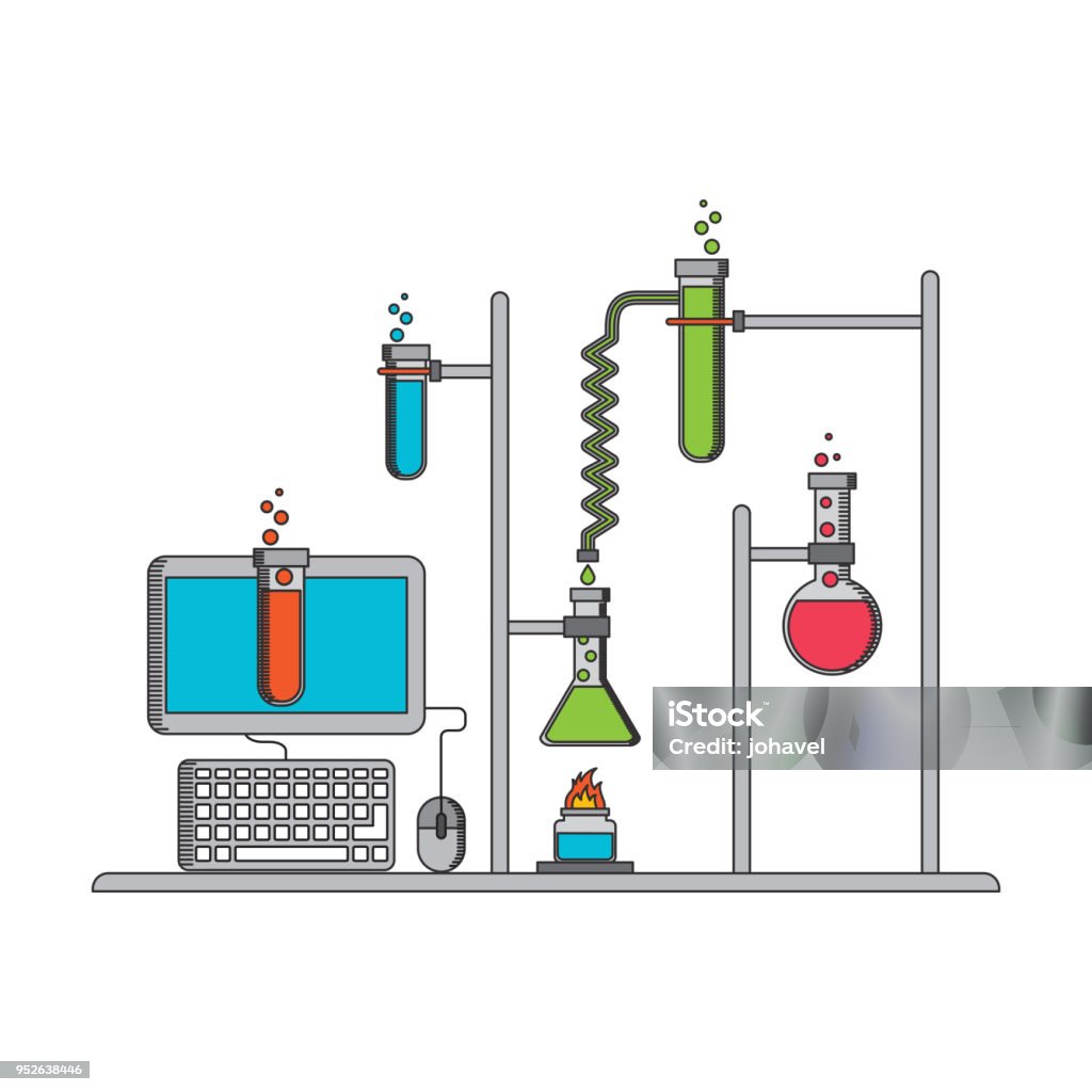 Lab Graphics Simple Design Science Lab Design Stock Illustration - Download Image Now - Abstract ...