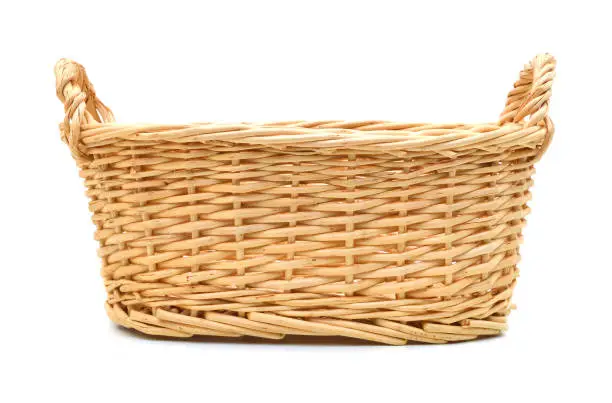 Photo of An empty basket on a white background