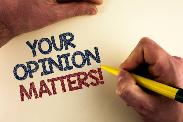 Word writing text Your Opinion Matters Motivational Call. Business concept for Client Feedback Reviews are important written by man on plain background holding Pen in Hand. Word writing text Your Opinion Matters Motivational Call. Business concept for Client Feedback Reviews are important written by man plain background holding Pen in Hand. constructive feedback stock pictures, royalty-free photos & images