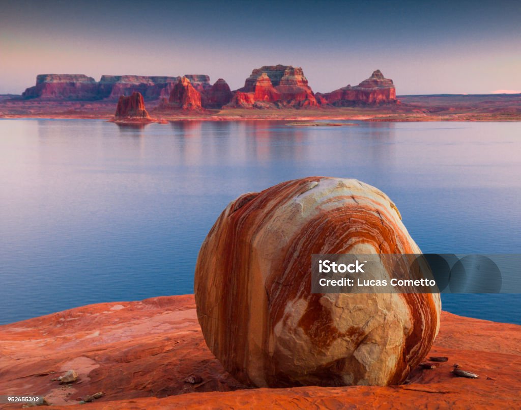 Padre Bay Rock in Lake Powell Padre Bay Rock in Lake Powell/Glen Canyon, Utah Lake Powell Stock Photo