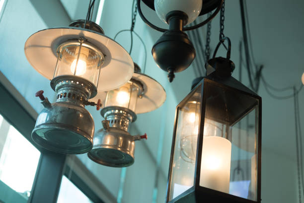 istock Stock of vintage hanging light bulb 952692178