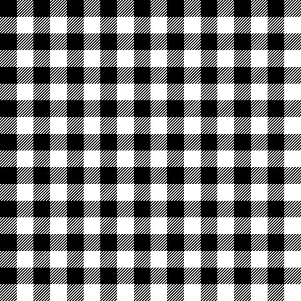 gingham бесшовные клетчатый узор. - gingham pattern stock illustrations