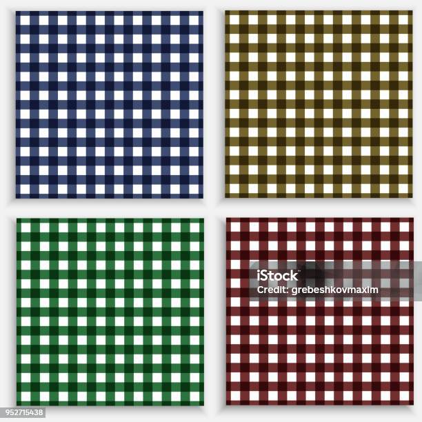 Gingham Line Pattern Seamless Gingham Pattern Stock Illustration - Download Image Now ...
