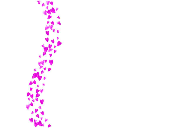 istock Mothers day background with pink glitter confetti. Isolated hear 952716298