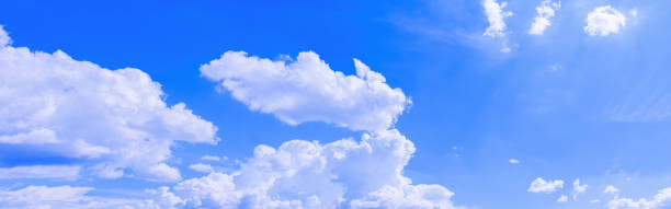 istock panorama sky and Rain clouds in summer time beautiful background with copy space add text 952716430