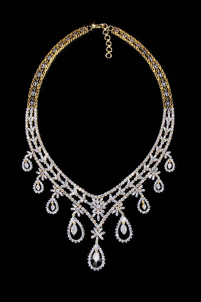 istock Close up of diamond necklace 95272040
