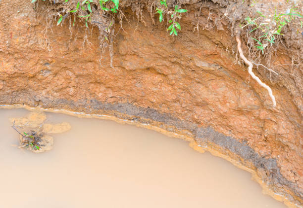 istock hole in ground which has water with copy space add text 952725164