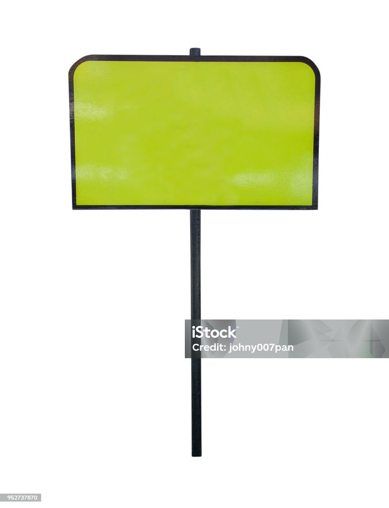 Mini Empty. Sign Empty Sign Or Post Isolated On White Stock Photo - Download Image Now ...