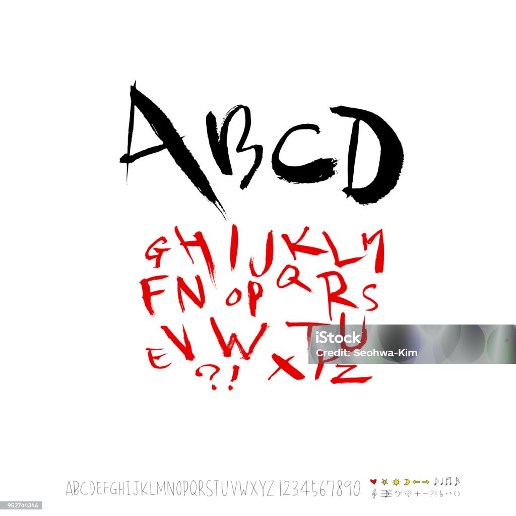 Vector Fonts Stock Illustration - Download Image Now - Alphabet ...