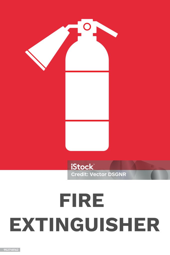 Feuerlöscher Schild Vektor Stock Vektor Art und mehr Bilder von