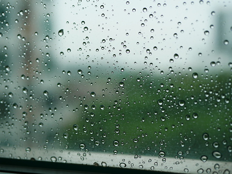 Water drops on glass. Abstract background