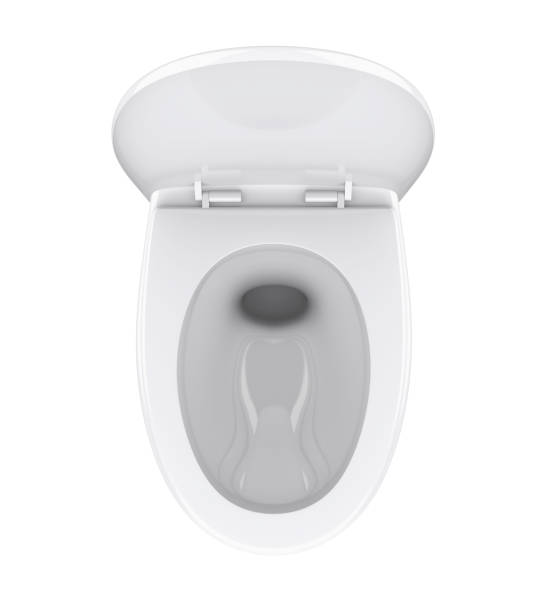 Toilet Bowl Isolated Toilet Bowl isolated on white background. 3D render toilet bowl stock pictures, royalty-free photos & images