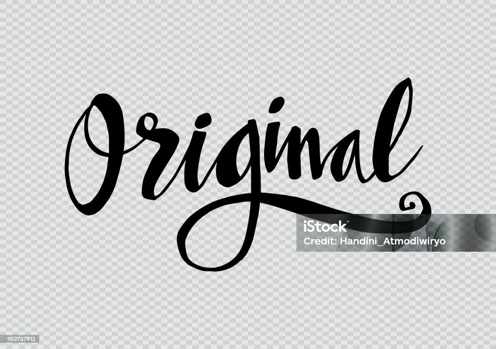 Original Copy Lettering Original Word Hand Lettering Stock Illustration - Download Image Now ...