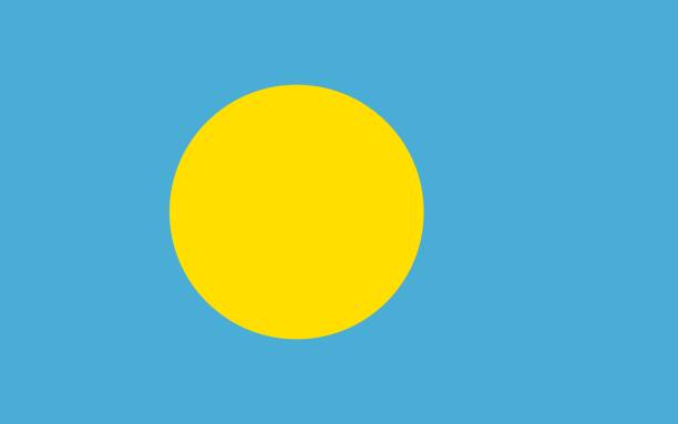 istock Flag of Palau official colors and proportions, vector image 952758480